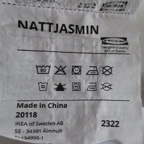 IKEA NATTJASMIN KING DUVET COVER & PILLOWCASES - Picture 15 of 15